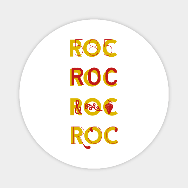 Rochester ROC fonts Magnet by todd_stahl_art